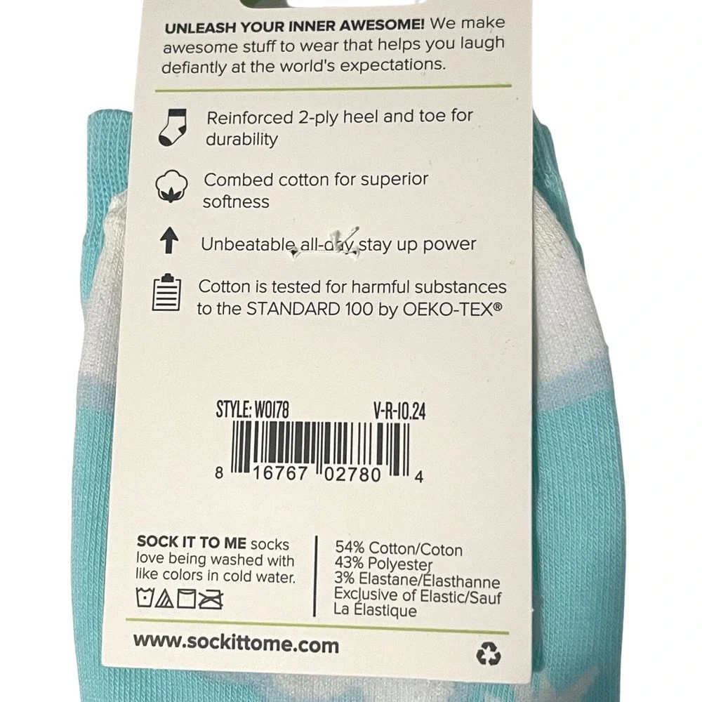 Attn Dog Lovers! SOCK it to me Wm's‎ Crew Socks PUP PUP AND AWAY Print Fits 5-10